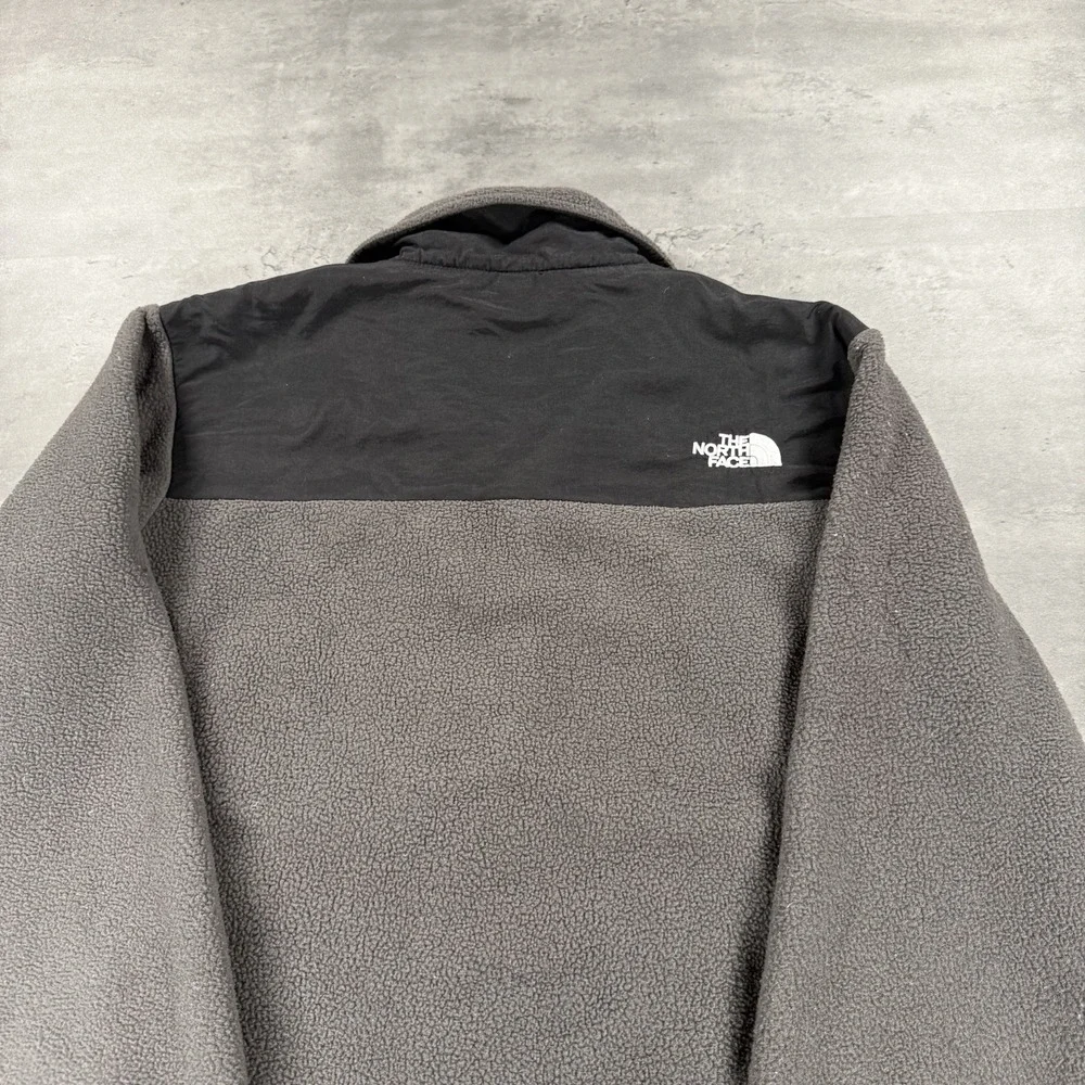 The North Face Jacket Girls M Gray Fleece Outdoors Hiking‎ Denali Camping Youth